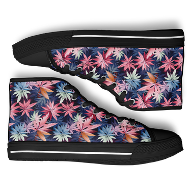 Chokefish™ Urban Peak Retro High Tops-Cannabis-001-2